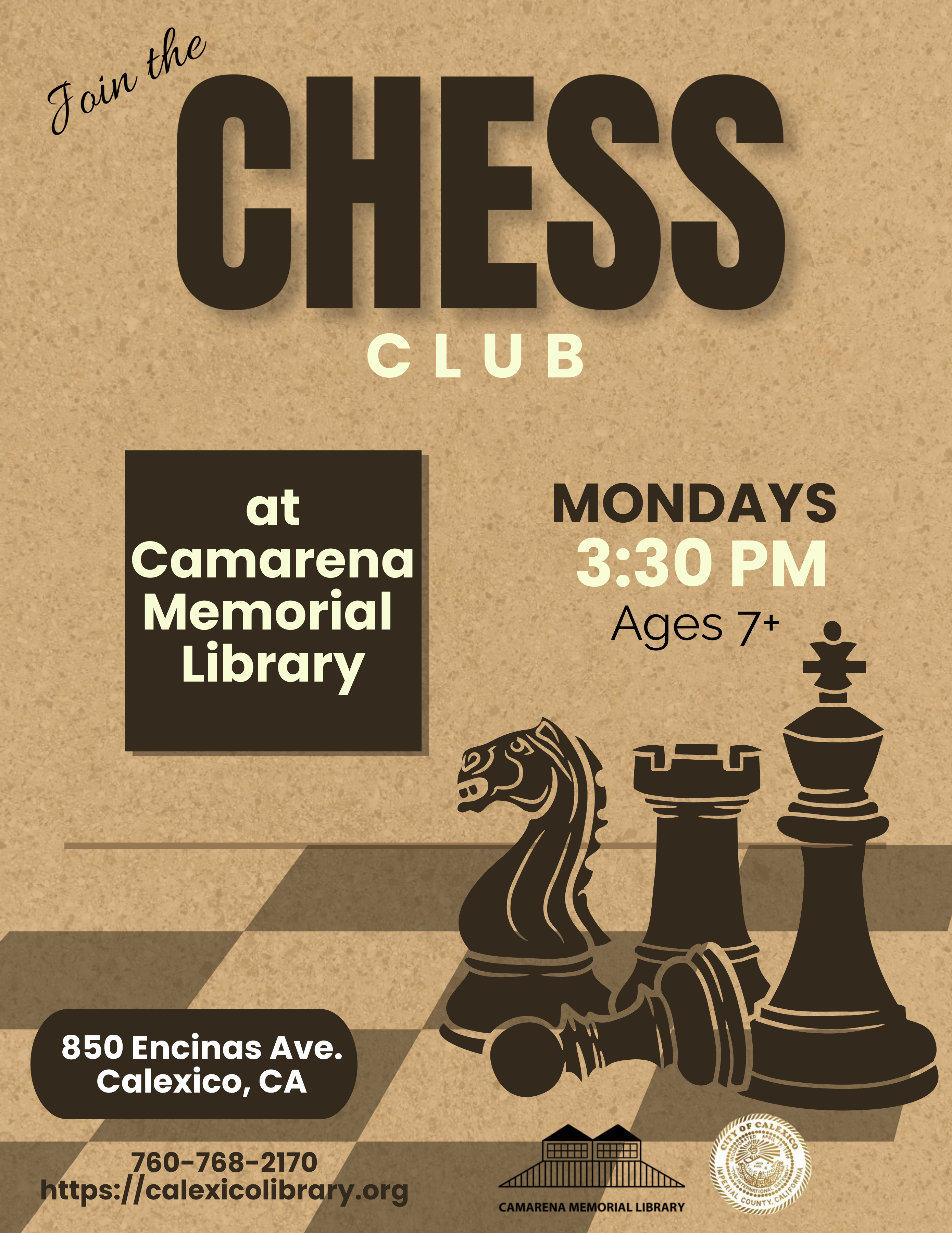 flyer for chess club program
