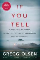 Book cover for "If you tell" by Gregg Olson