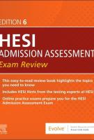 Book cover for Hesi admission assessment