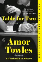 Book cover for "Table for two" by Amor Towles