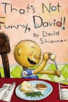 Book cover for "That's not funny, David! by David Shannon